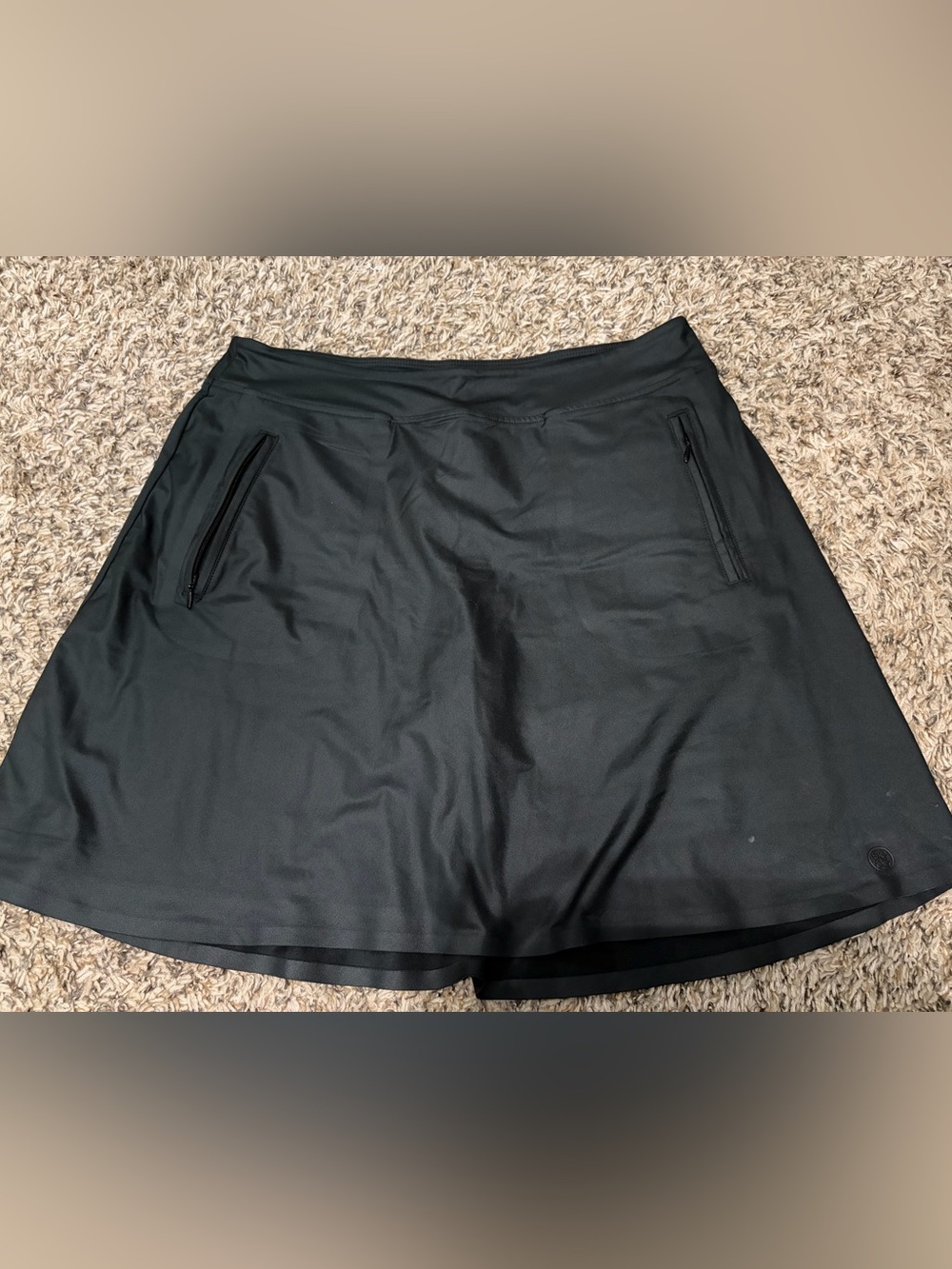 G/FORE Black Athletic Skort with Zip Pockets